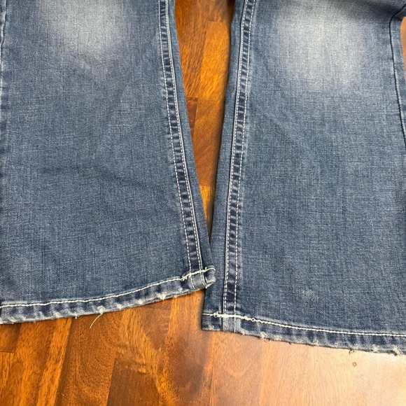 Axel Brand Mens Slim Boot Stretch Jeans Medium Wash Blue 32x30 (34x30) AXMB0109 - Picture 6 of 8